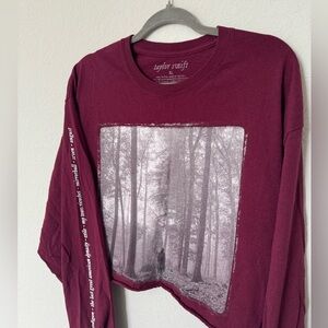 Taylor Swift Folklore Cropped Long Sleeve Shirt
